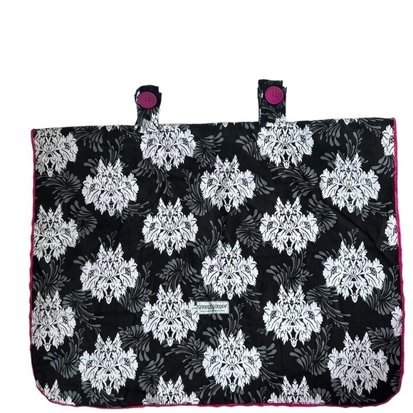 Car Seat Canopy Cover in Black, White, Gray and Pink - Picture 2 of 8